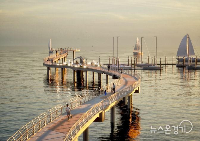 올 상반기 개통 예정인 거북섬 경관브릿지 조감도