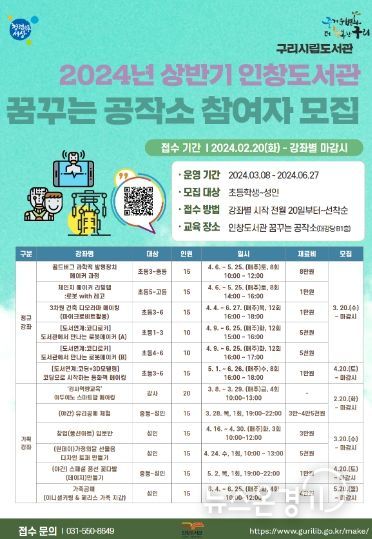 구리시, 『꿈꾸는 공작소』 상반기 메이커 프로그램 운영