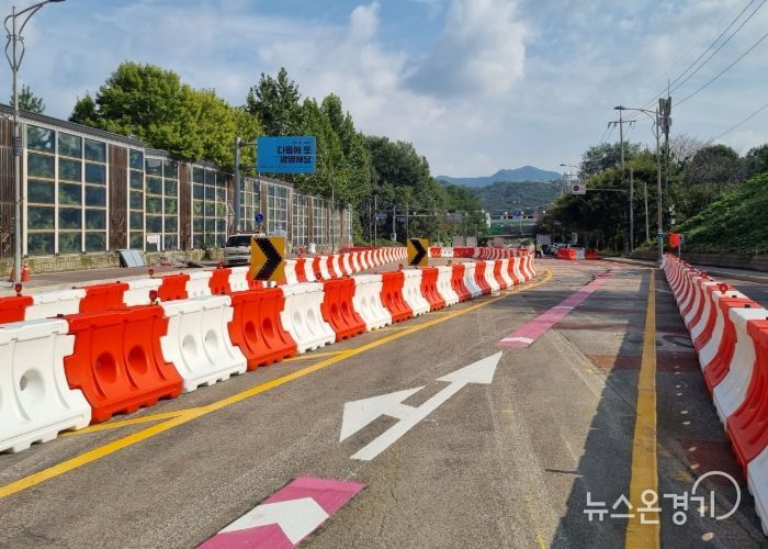 30일 개통된 신안산선 사고 구간 임시도로.