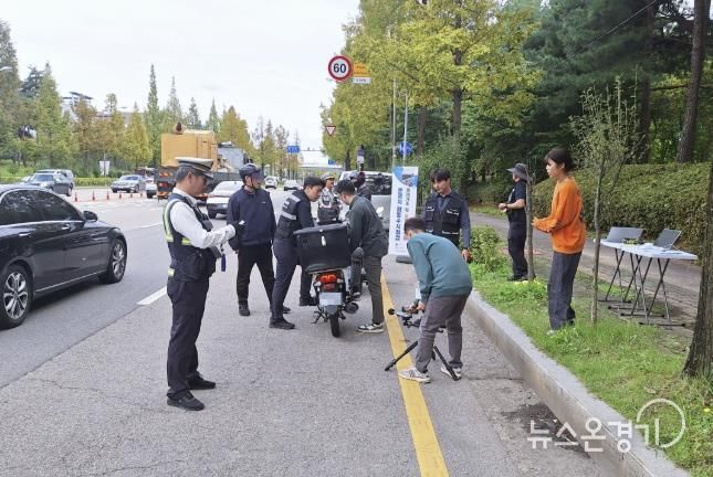 수원시 권선구, 이륜자동차 합동 단속