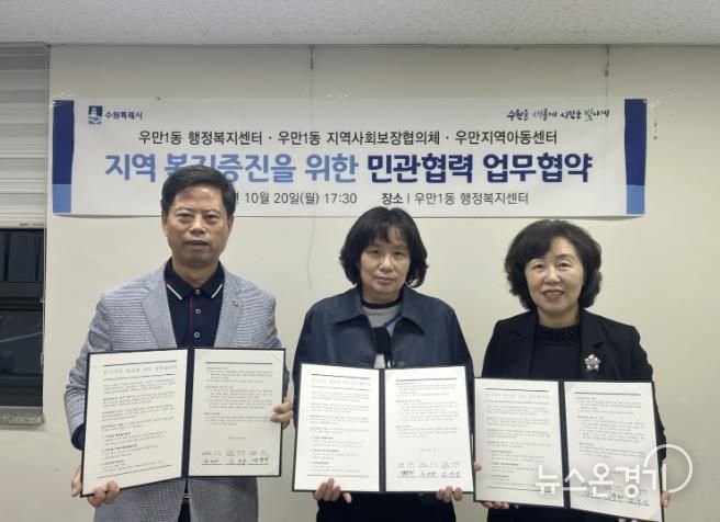 수원시 팔달구 우만1동, 우만지역아동센터와 업무협약 체결
