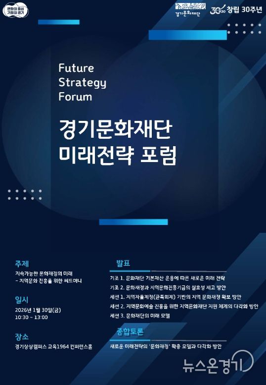 경기문화재단 미래전략 포럼 포스터