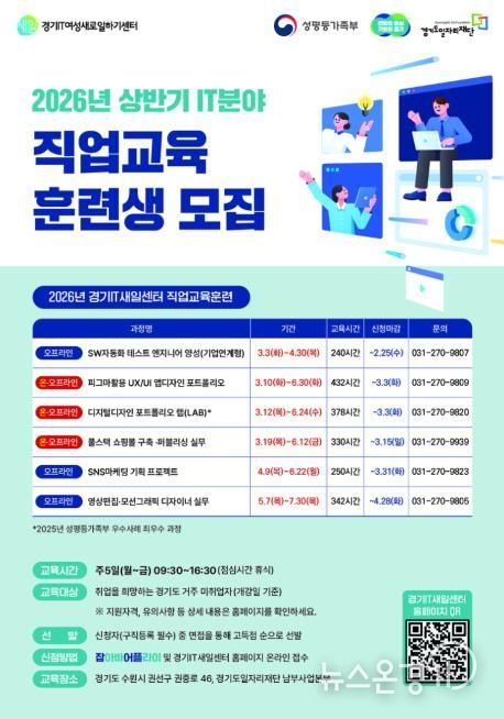 2026년 상반기 IT 직업교육 훈련생 모집 포스터