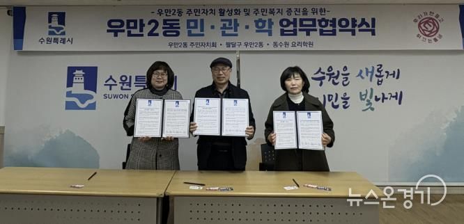 수원시 팔달구 우만2동 주민자치회, '민․관․학 협약(MOU)' 체결