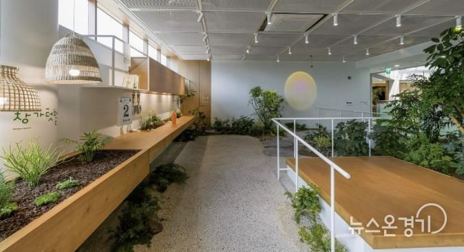 광명시립소하노인종합복지관 4층에 조성된 어르신 인지건강 증진을 위한 다감각 인생정원 ‘소하담숲’